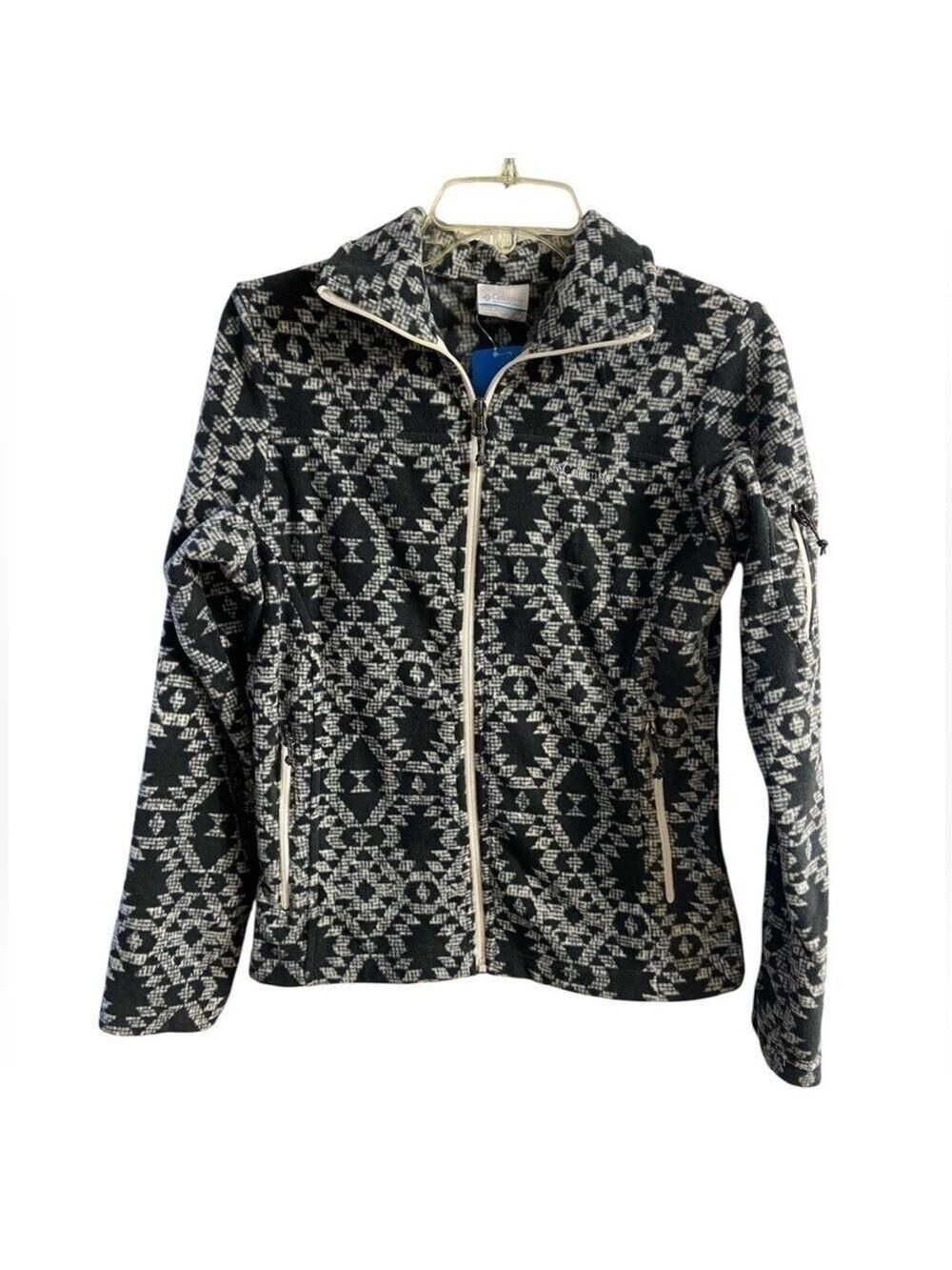Columbia fleece zip up jacket  Aztec print women XS NWT